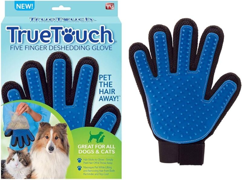 TrueTouch Five Finger Deshedding rukavice – Uklonite dlaku dok mazite svog ljubimca!